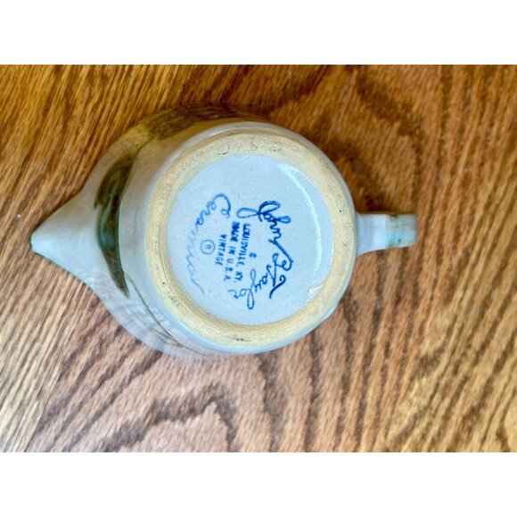 Hand Painted Louisville Stoneware Co Vintage Ceramic Creamer Grape Motif Harvest - Picture 6 of 10